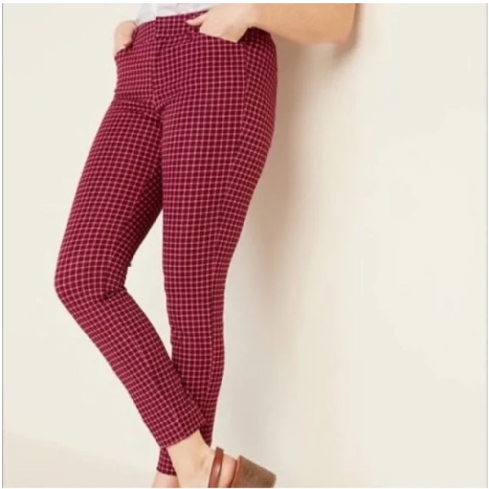 Pink Old Navy Pixie Plaid Pants